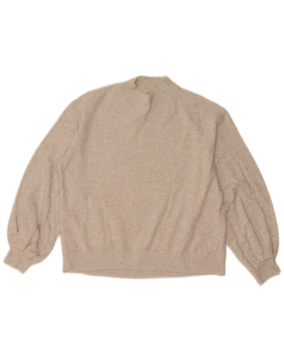 Abercrombie & Fitch Dame Sweatshirt Jumper UK 14 Medium Grey Flecked