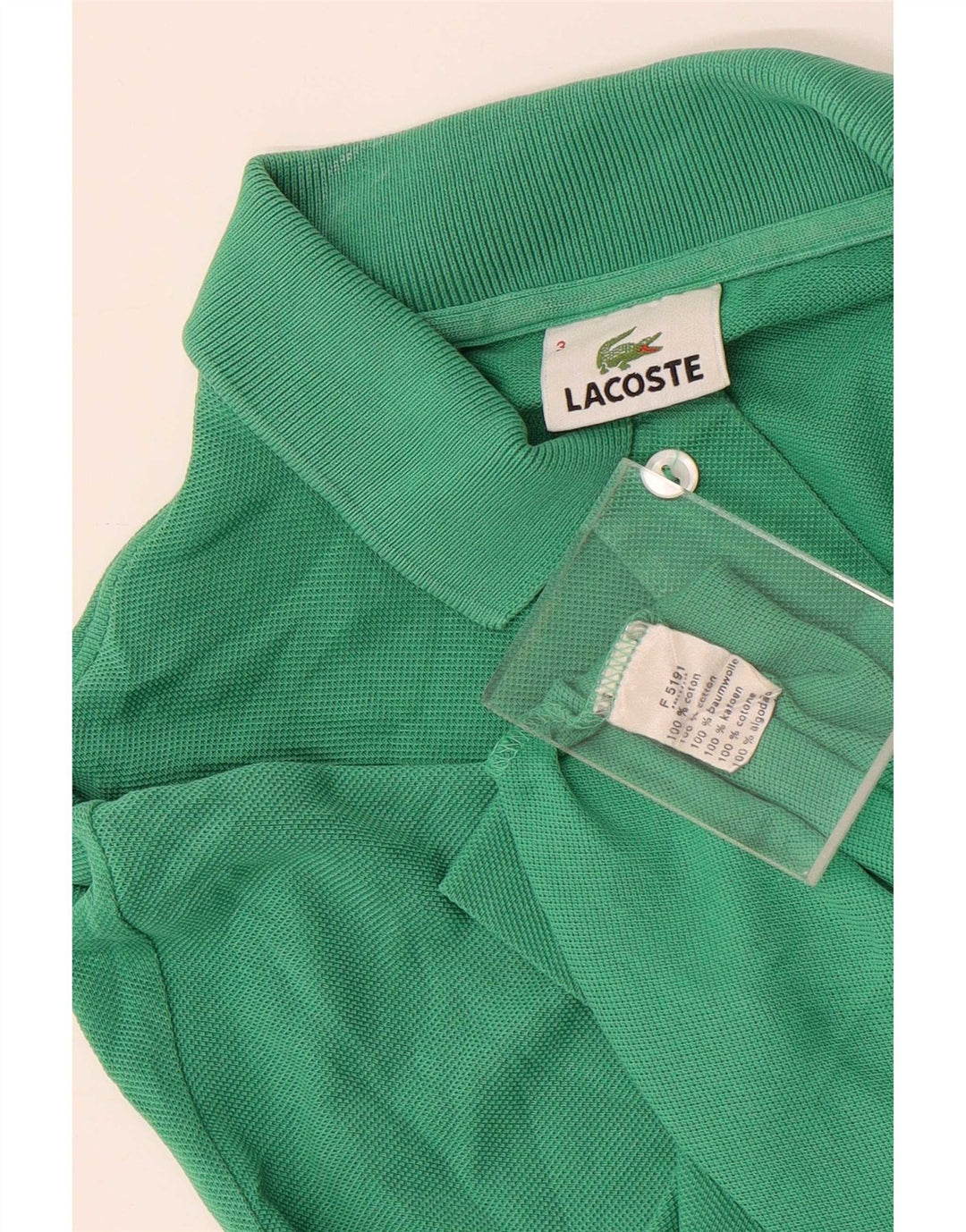 Lacoste herre poloshirt størrelse 3 Lille grøn bomuld