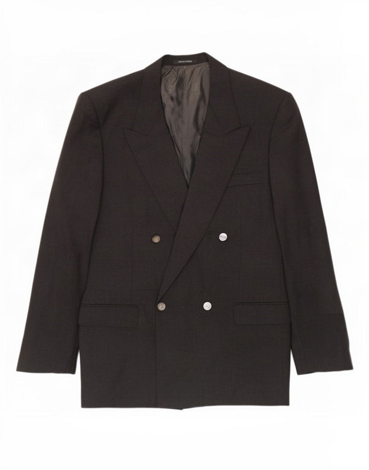 Yves Saint Laurent Herre Dobbeltradet Blazerjakke IT 52 XL Grå Uld