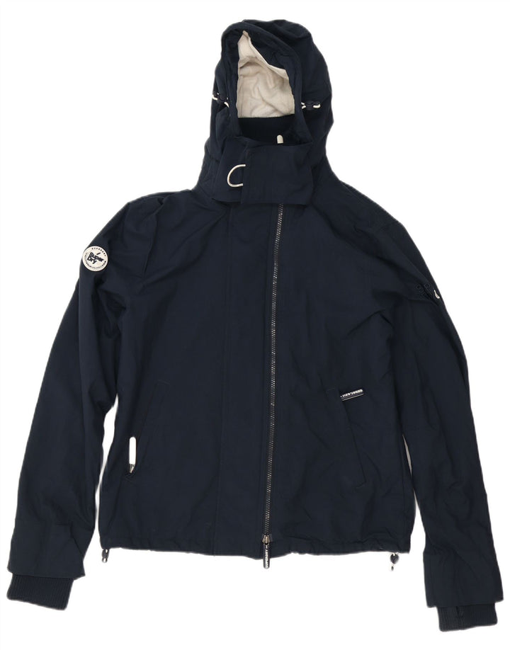 Superdry Windcheater Windbreaker Jacket til kvinder UK 14 Medium Navy Blue