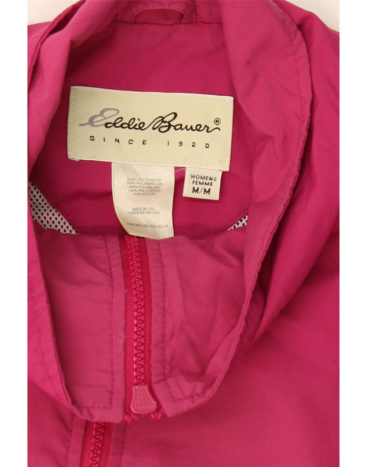 EDDIE BAUER Womens Oversized Rain Jacket UK 14 Medium Pink Polyester Vintage Eddie Bauer and Second-Hand Eddie Bauer from Messina Hembry 