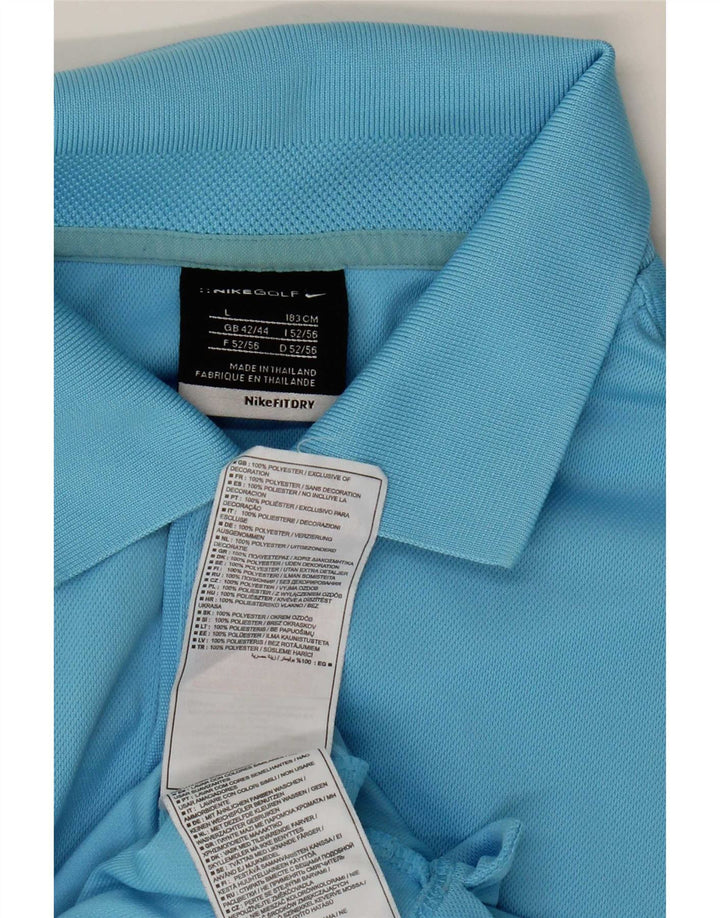 Nike Poloskjorte til mænd UK 42/44 Large Blue Polyester
