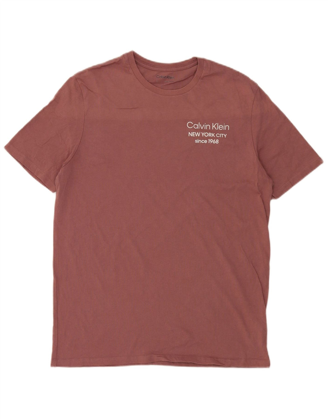 Calvin Klein T-shirt til mænd, medium brun bomuld