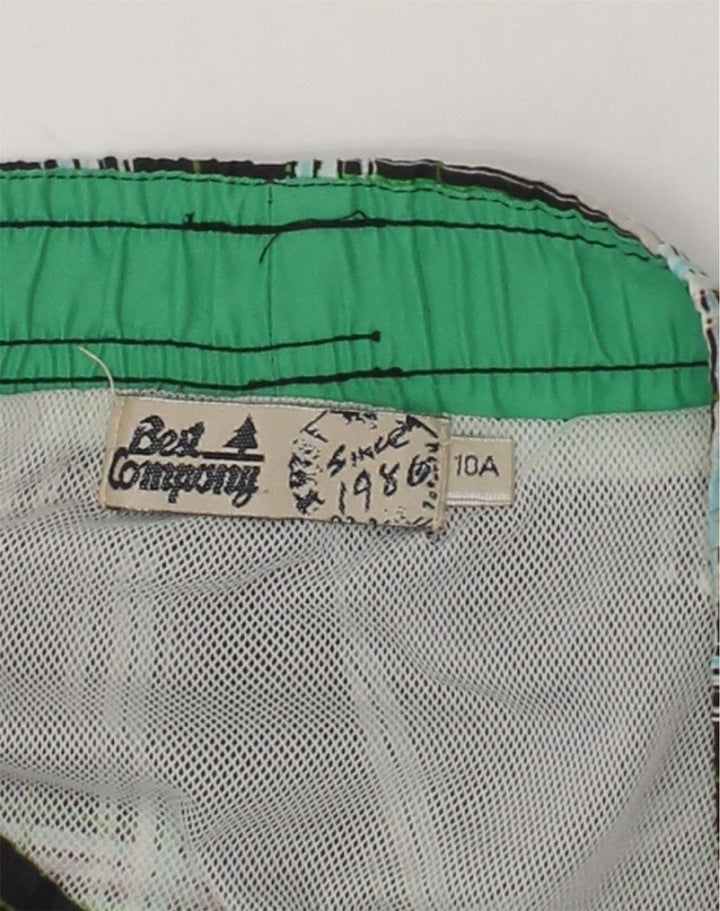 BEST COMPANY Boys Sport Shorts 9-10 Years  Black Check Polyester | Vintage Best Company | Thrift | Second-Hand Best Company | Used Clothing | Messina Hembry 