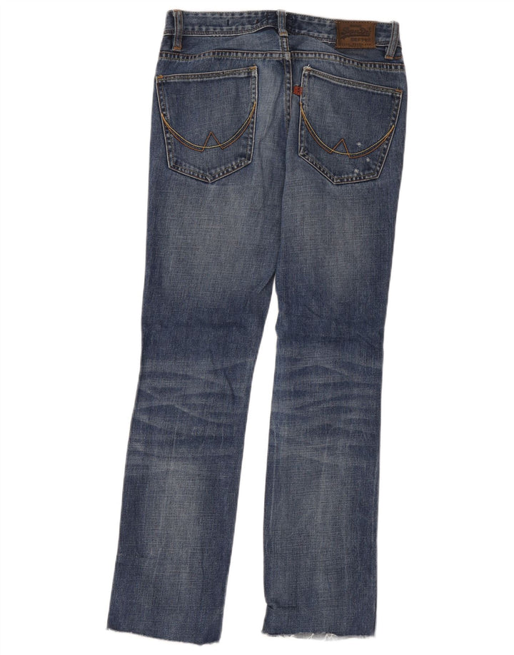 Superdry Dame Distressed Slim Jeans W28 L32 Blå Bomuld