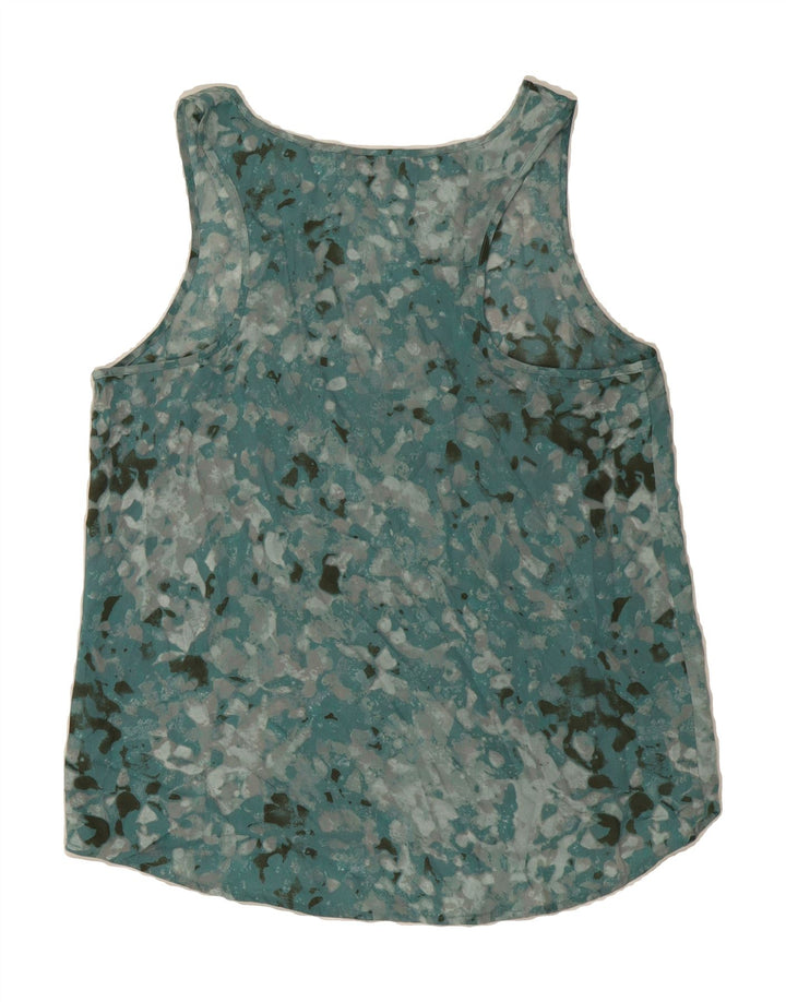 MOSSIMO Womens Abstract Pattern Vest Top UK 16 Large Blue Colourblock Vintage Mossimo and Second-Hand Mossimo from Messina Hembry 