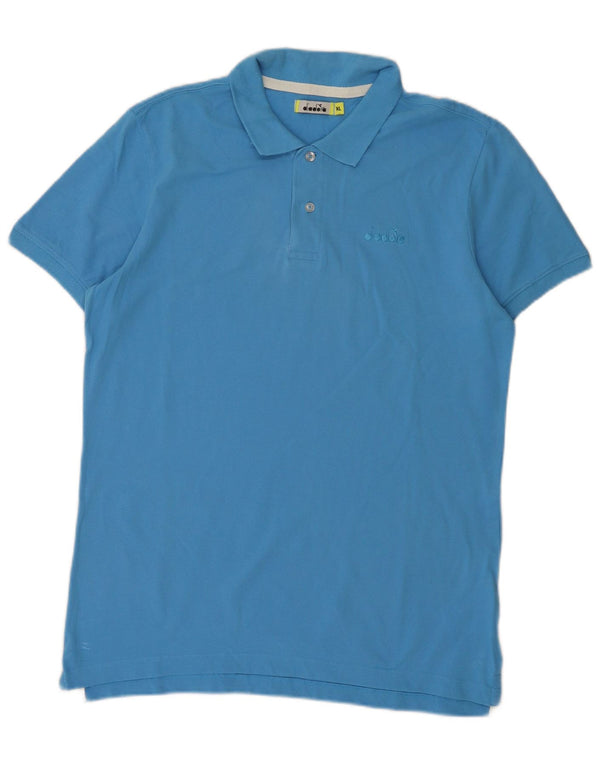 Diadora herre poloshirt XL blå bomuld