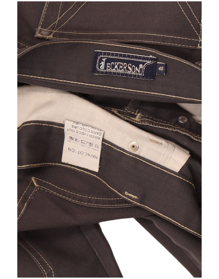 Jeckerson Straight Jeans til mænd W40 L30 Grå bomuld