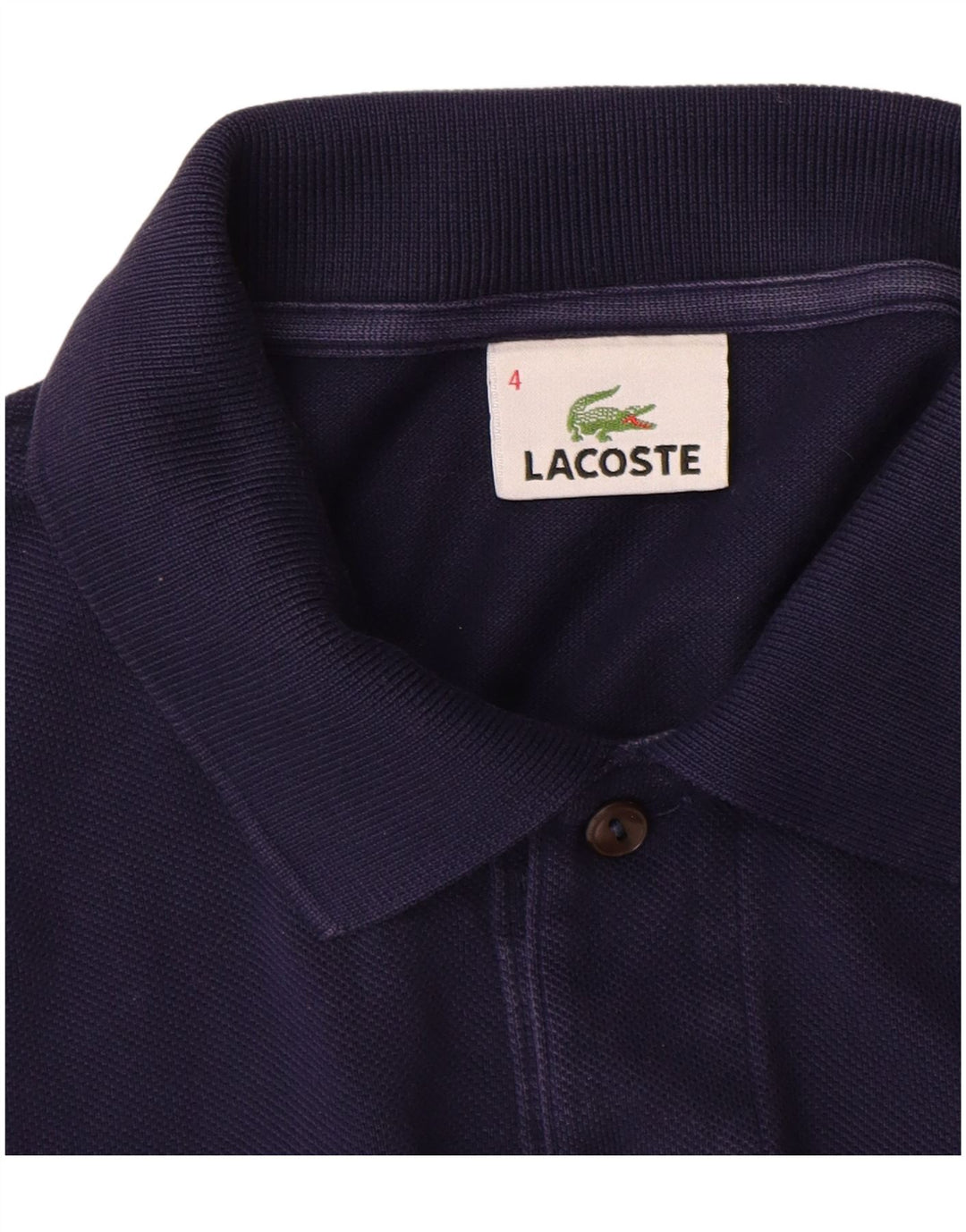 LACOSTE Langærmet poloshirt til mænd størrelse 4 Medium marineblå bomuld