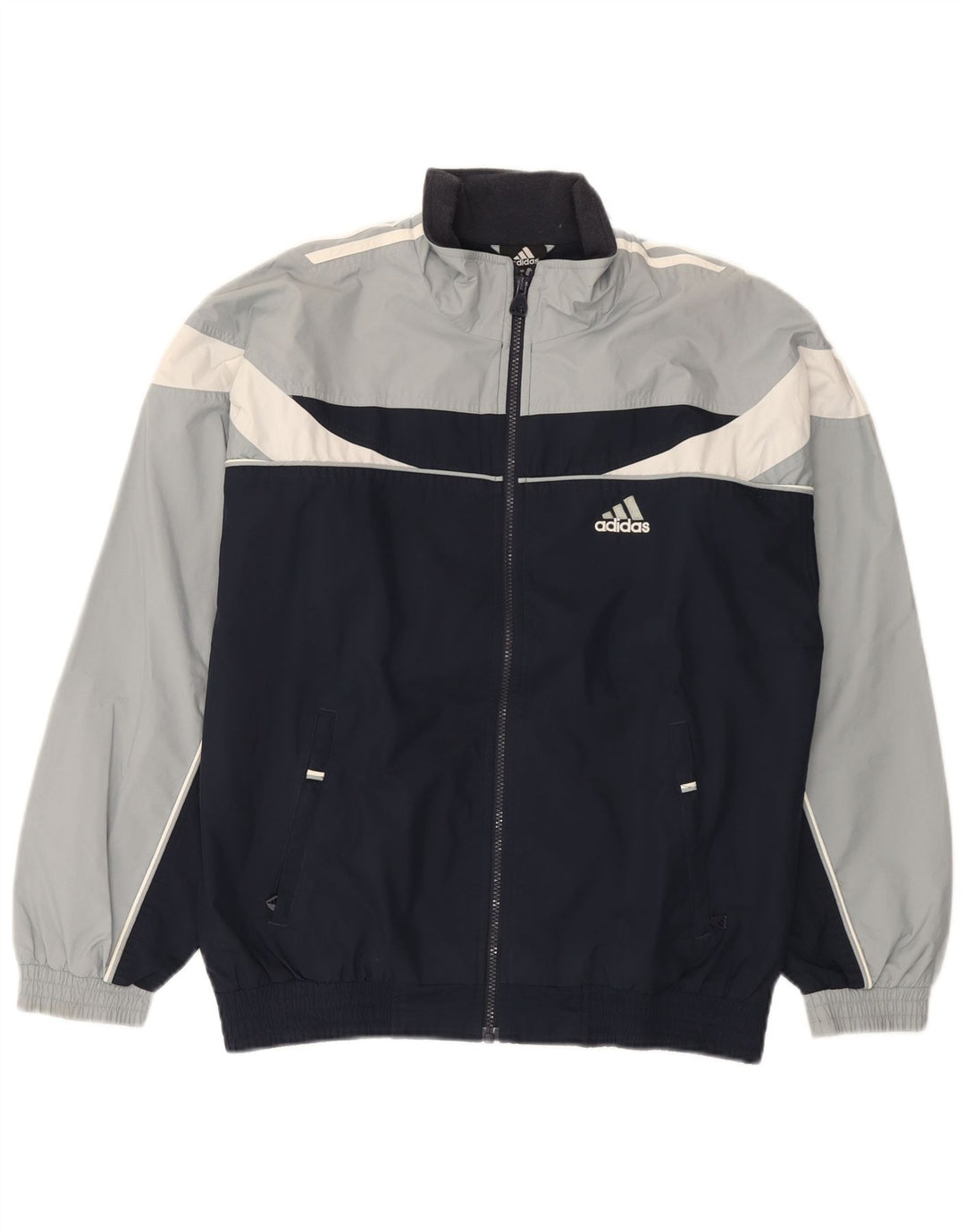 Adidas Træningsdragt til mænd Topjakke UK 36/38 Small Black Colourblock Polyester