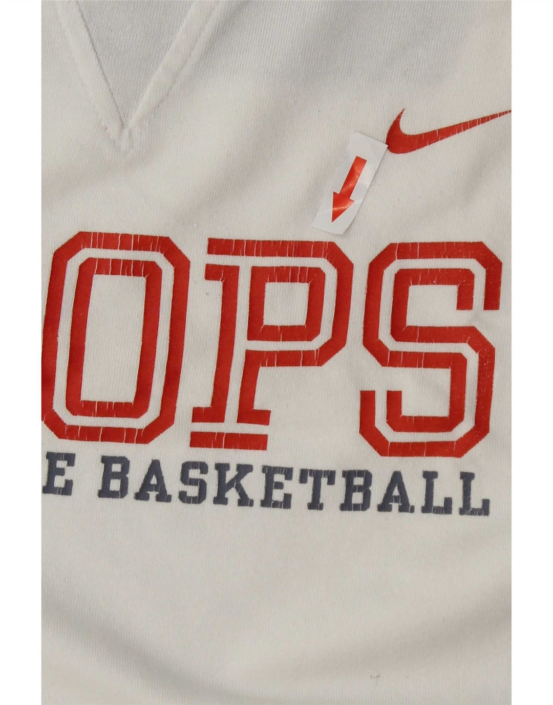 Nike Herre grafisk top Langærmet UK 39/41 Medium White Bomuld