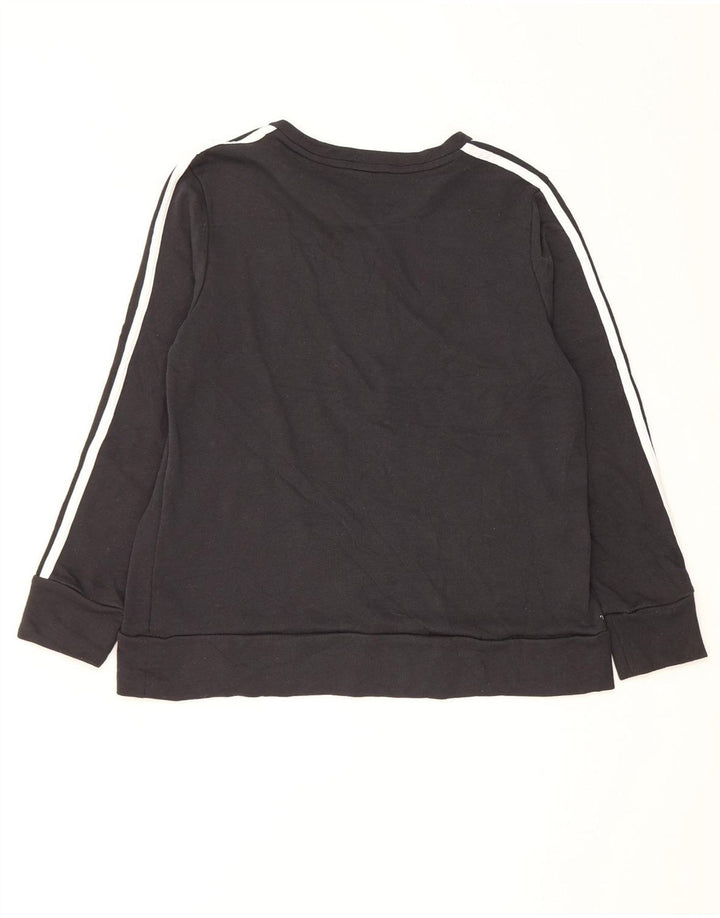 Adidas Dame Climalite Sweatshirt Jumper UK 16 /18 Stor sort polyester