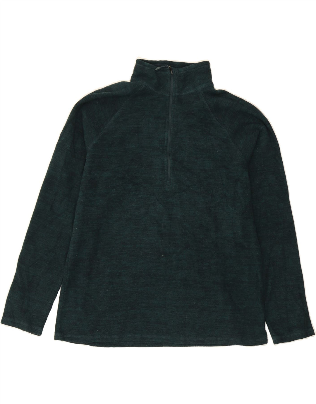 EDDIE BAUER Womens Zip Neck Fleece Jumper UK 16 Large Green Polyester Vintage Eddie Bauer and Second-Hand Eddie Bauer from Messina Hembry 