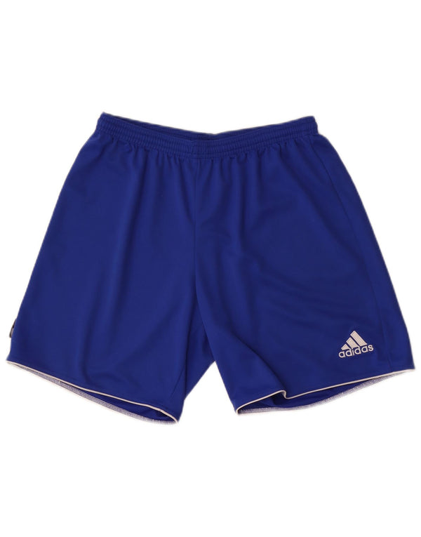 Adidas Boys Climalite Sportshorts 11-12 år Medium Blue Polyester