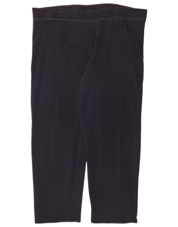 Marks & Spencer Dame Leggings UK 24 4XL Navy Blue Bomuld