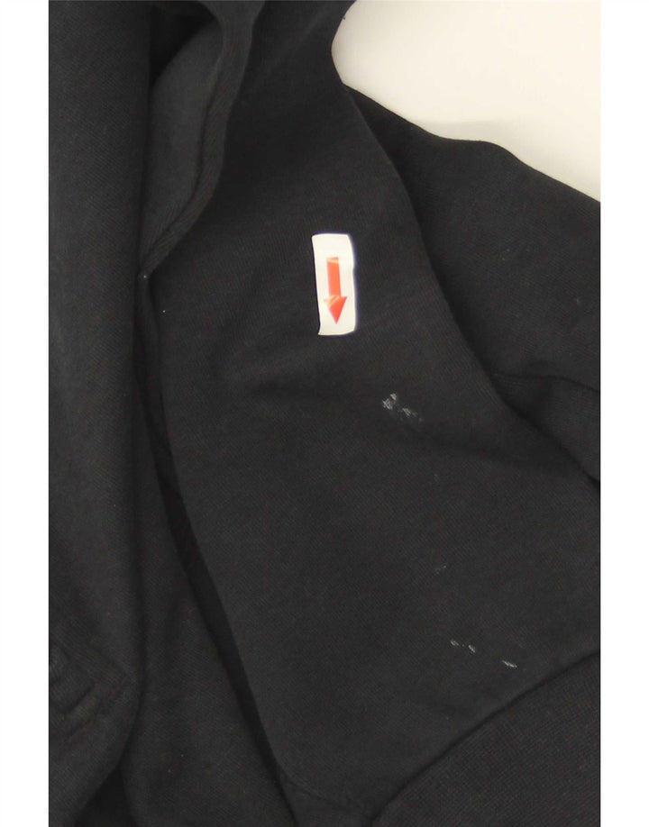 Nike Womens Oversized Crop Zip Neck Sweatshirt Jumper UK 10 Small Black