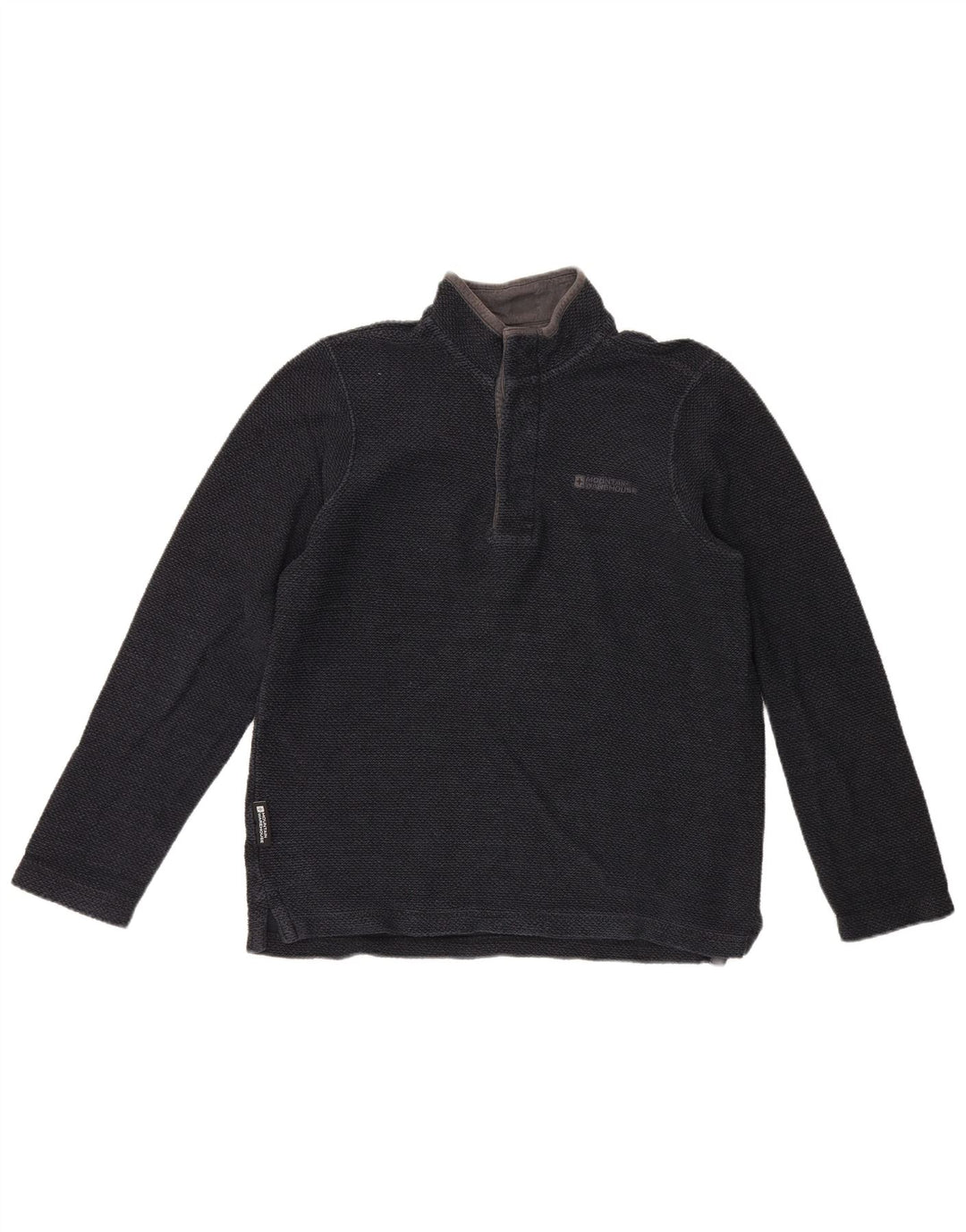 Mountain Warehouse Herre Button Neck Sweatshirt Jumper Small Navy Blue
