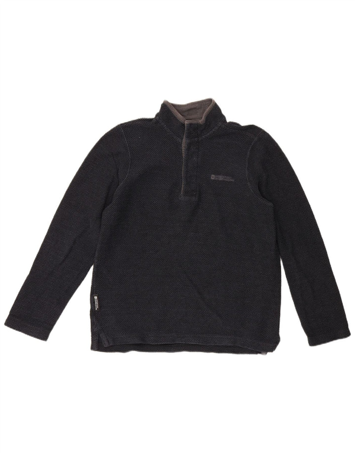 Mountain Warehouse Herre Button Neck Sweatshirt Jumper Small Navy Blue