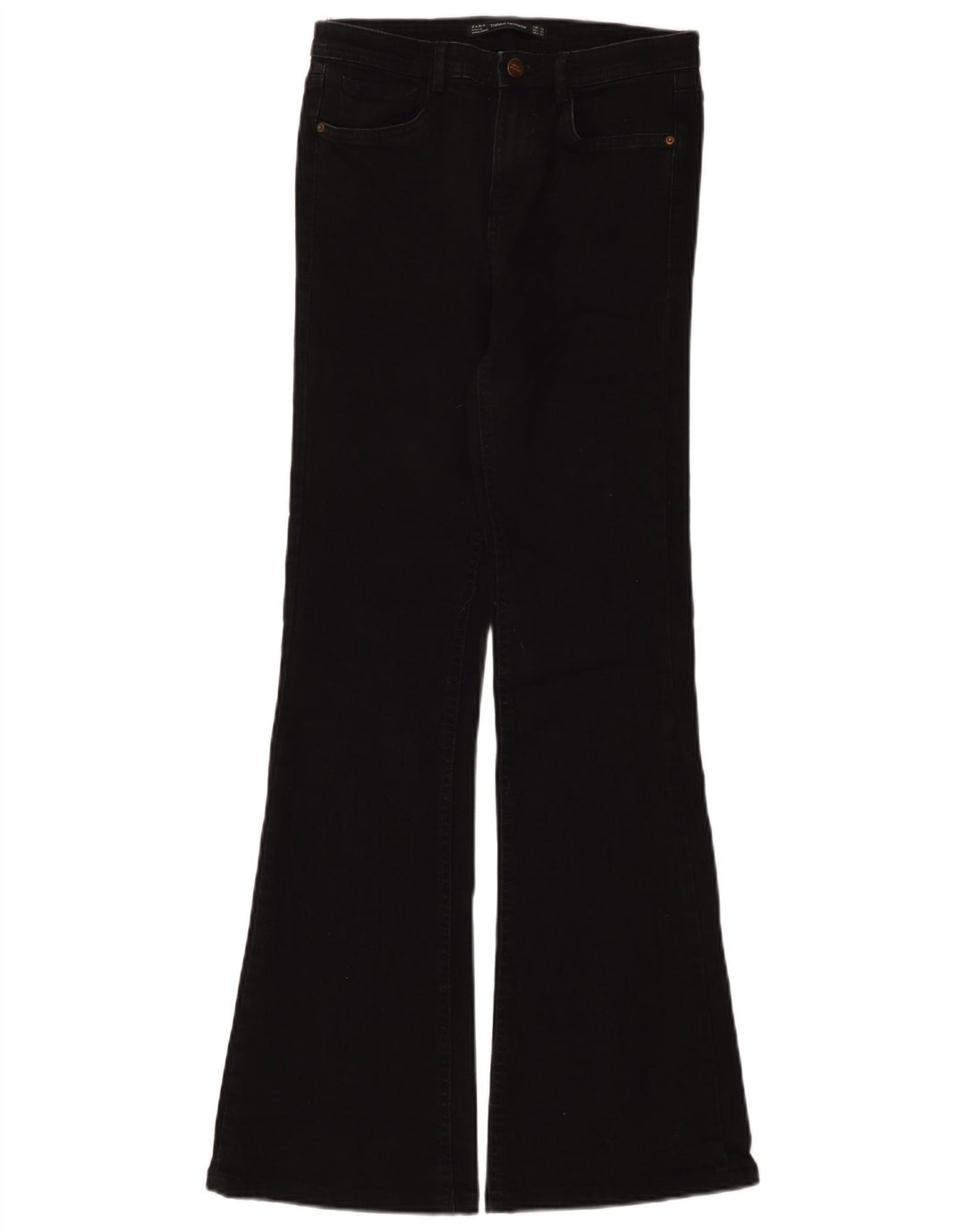 Zara Dame Flared Jeans EU 36 XS W26 L32 Sort