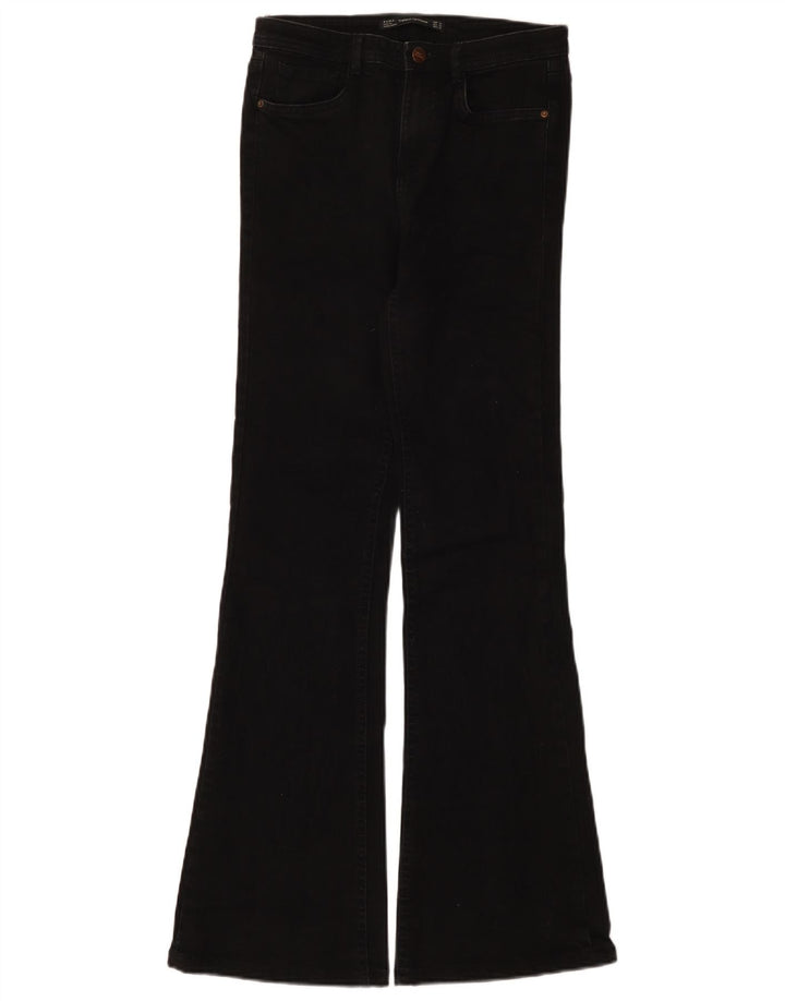 Zara Dame Flared Jeans EU 36 XS W26 L32 Sort