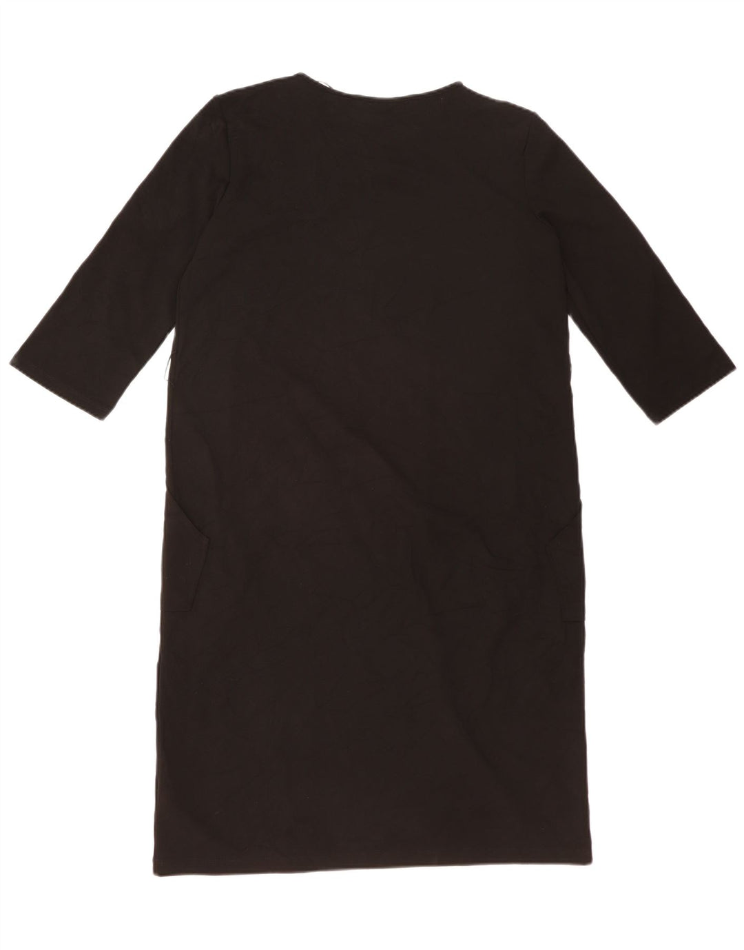 ZARA Dame 3/4 ærmet Skift Kjole UK 14 Stor sort polyester