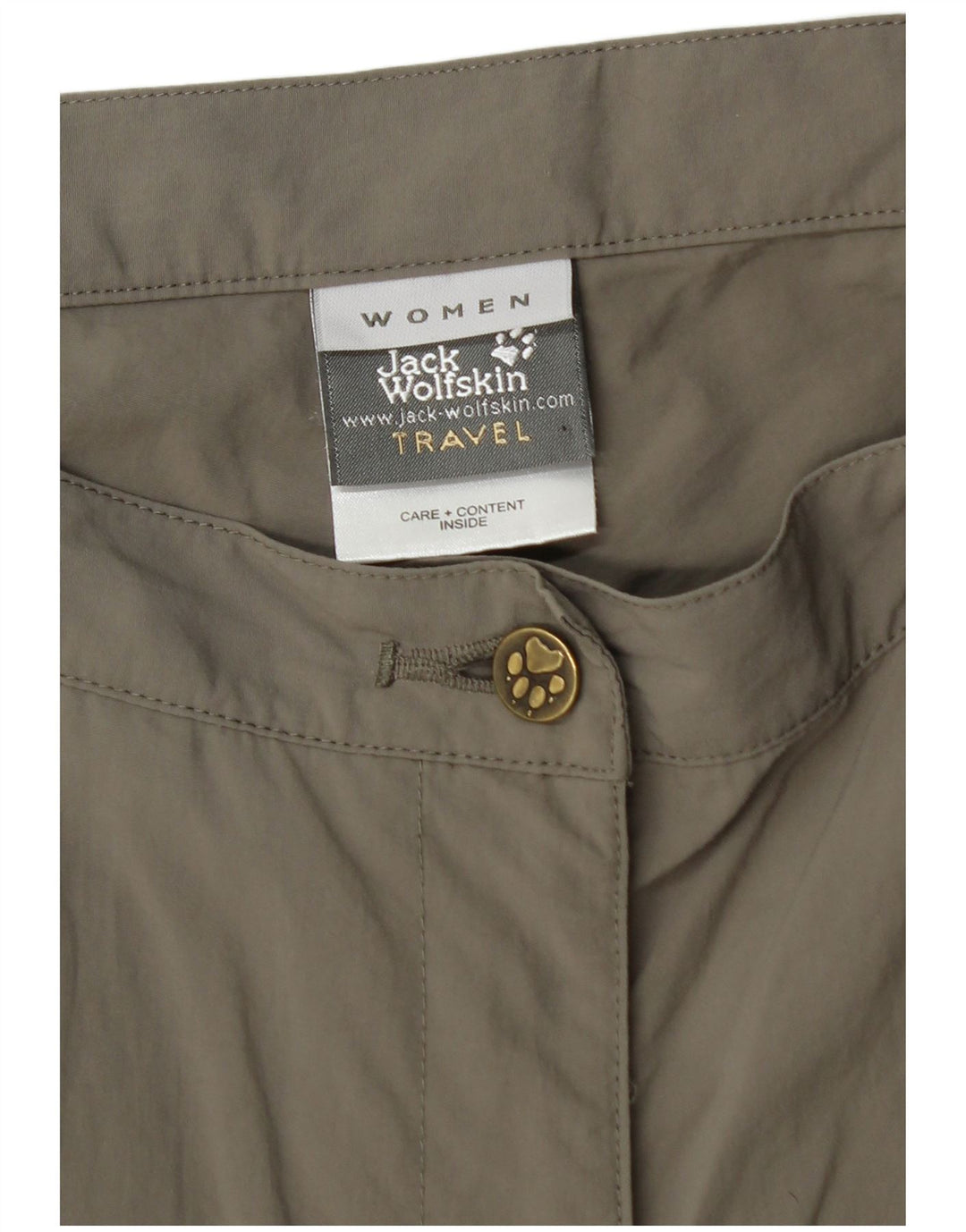 JACK WOLFSKIN Dame Cropped Trousers UK 10/12 Medium W30 L23 Grå