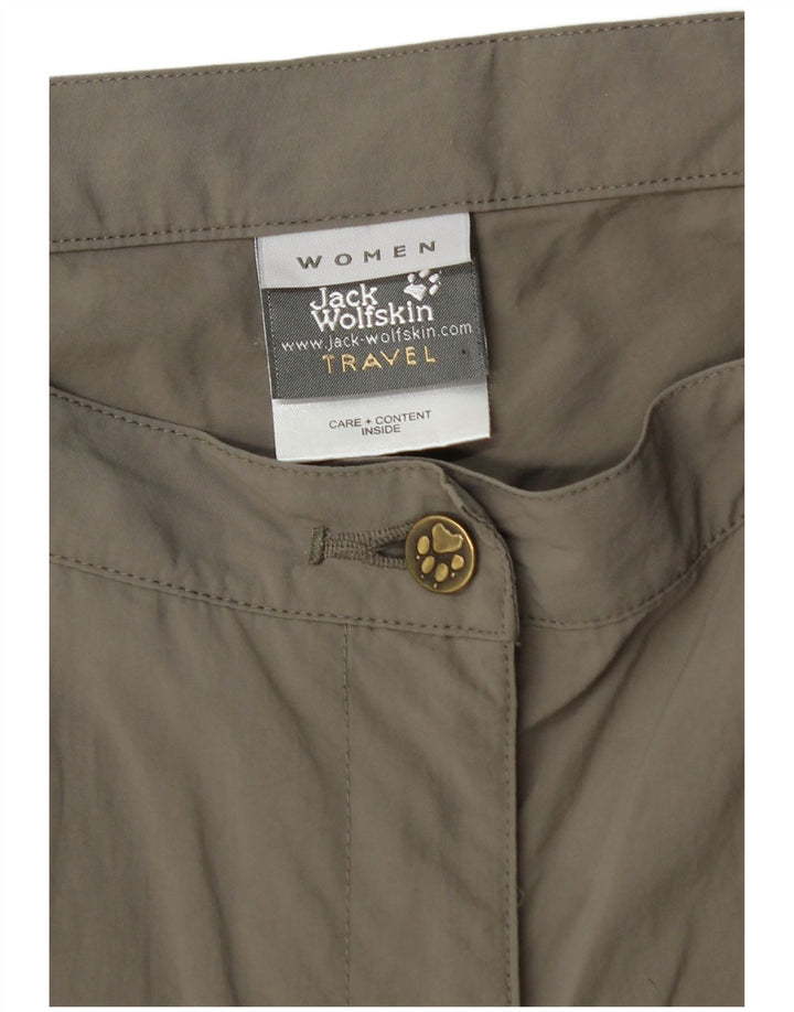 JACK WOLFSKIN Dame Cropped Trousers UK 10/12 Medium W30 L23 Grå