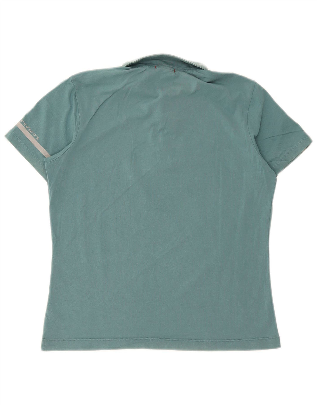 Slam Dame Polo Shirt UK 14 Stor Blå Bomuld