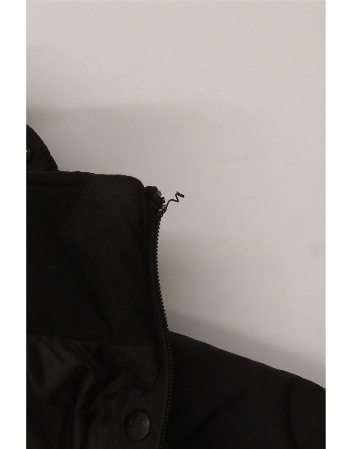 JACK WOLFSKIN Womens Hooded Padded Coat UK 10/12 Medium Black Polyester Vintage Jack Wolfskin and Second-Hand Jack Wolfskin from Messina Hembry 