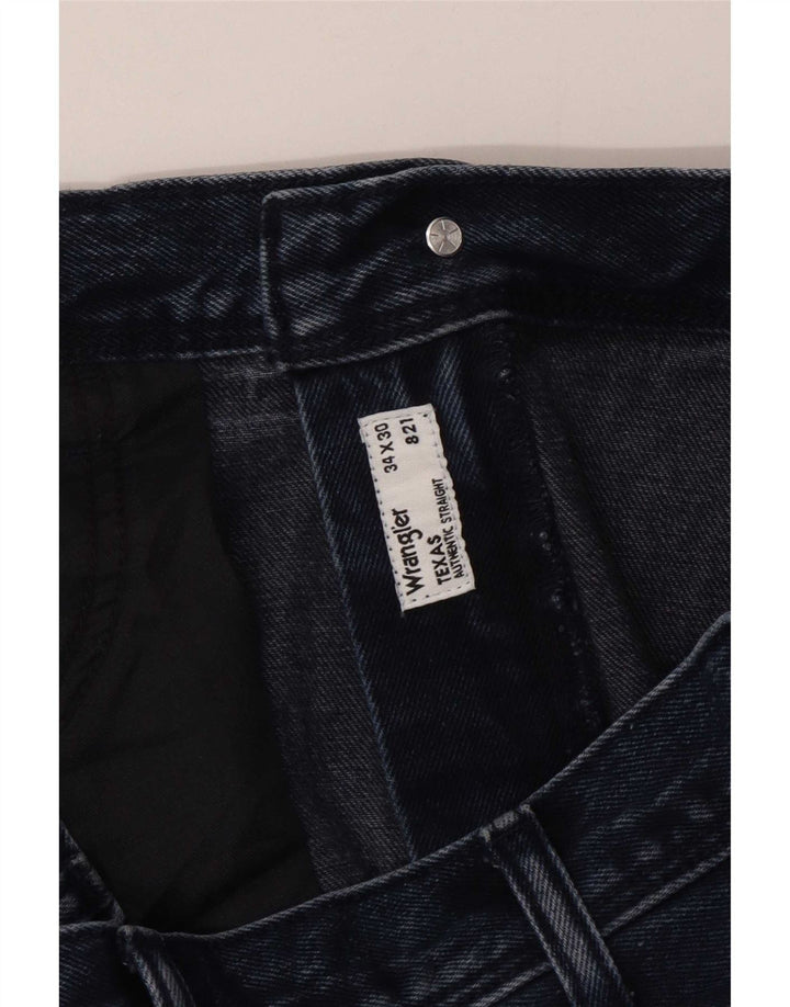 Wrangler Herre Texas Straight Jeans W34 L30 Navy Blue