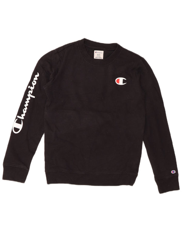 Champion Boys Grafisk Sweatshirt Jumper 14-15 år XL Sort Bomuld