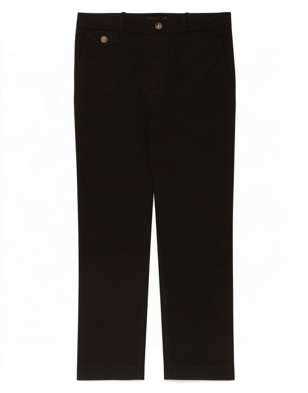 Zara Womens Straight Casual Trousers Small W26 L25 Black Cotton
