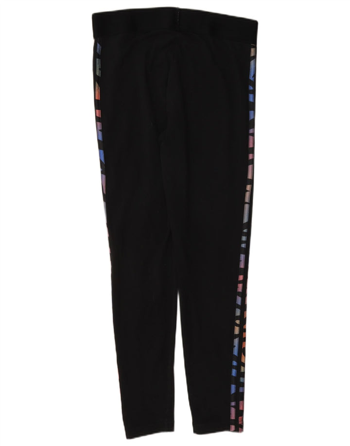 Adidas Dame Grafiske Leggings UK 12/14 Medium Sort Bomuld