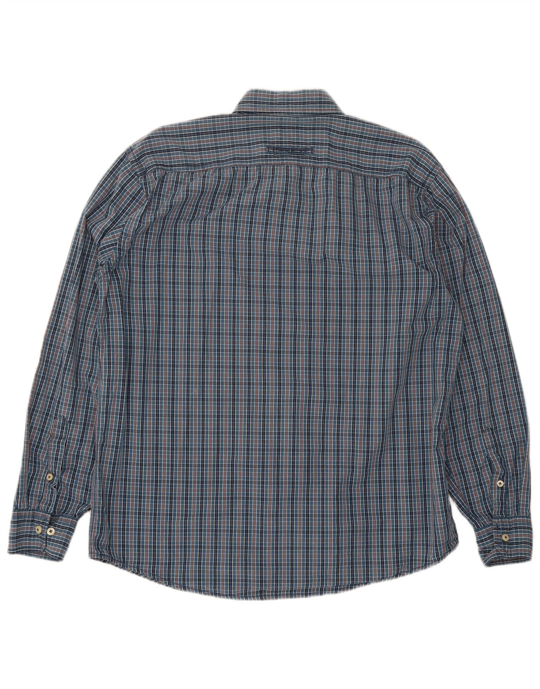 Camel Active Herreskjorte Stor marineblå Gingham Cotton