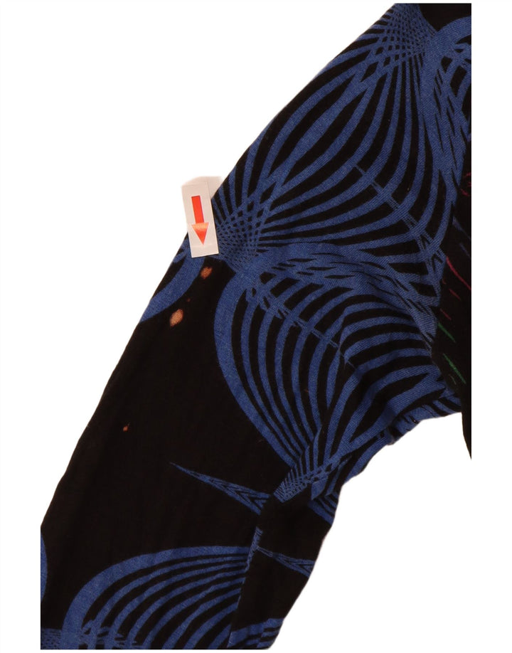 Desigual Dame Grafisk Top Langærmet UK 10 Small Multicolored Viscose