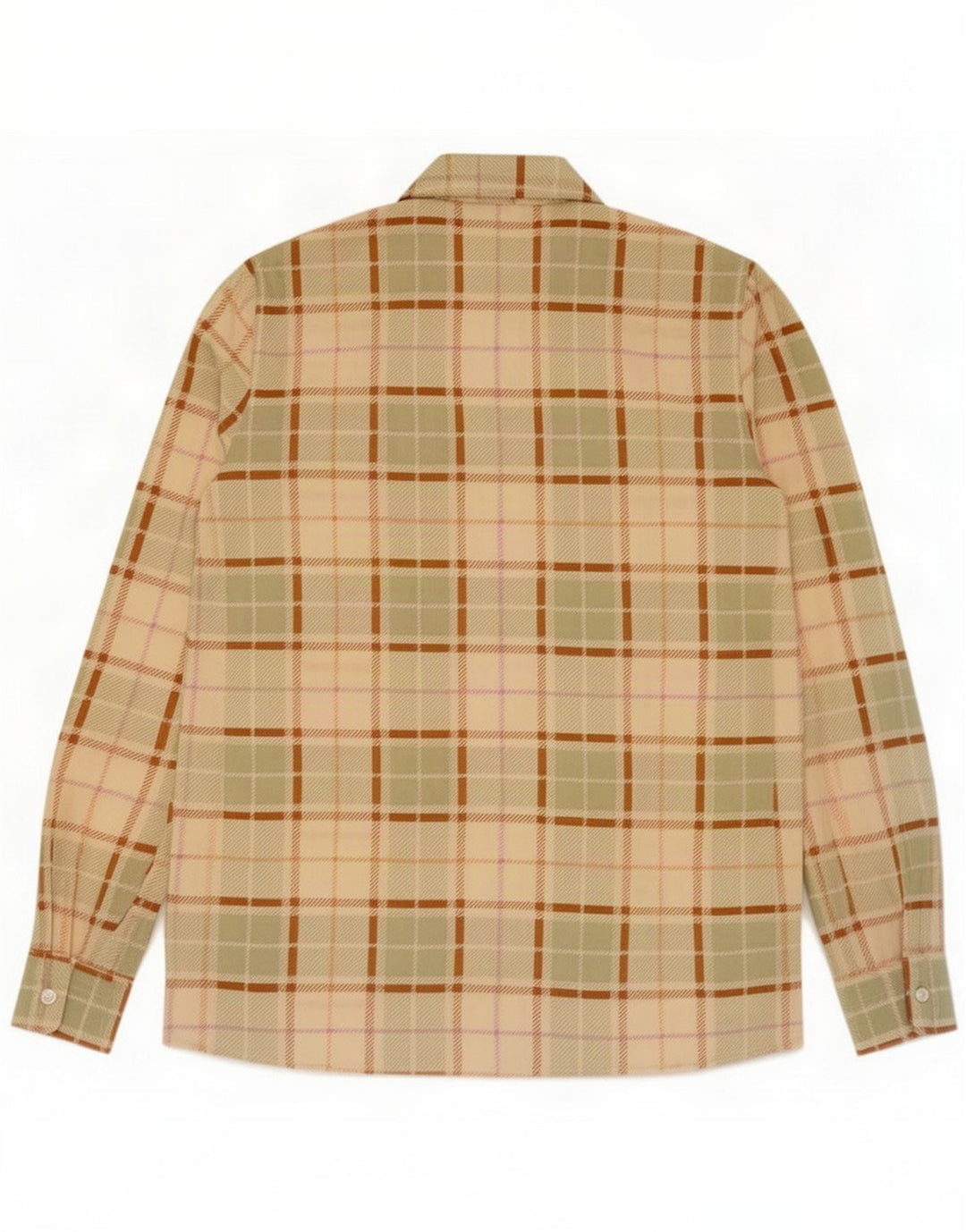 Vintage Boys Shirt 7-8 Years Beige Plaid