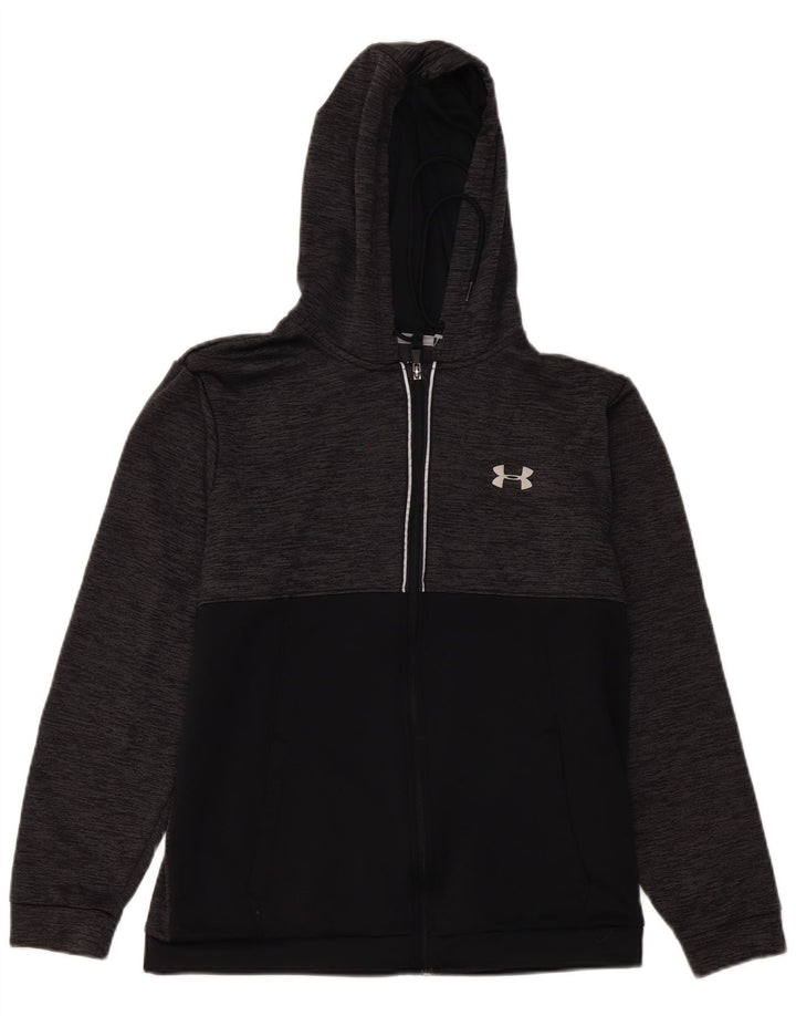 Under Armour Herre Cold Gear Zip Hoodie Sweater Large Grå Colourblock