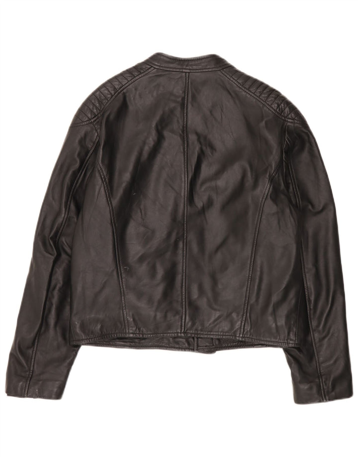 Basile Herre Læderjakke UK 38 Medium Sort