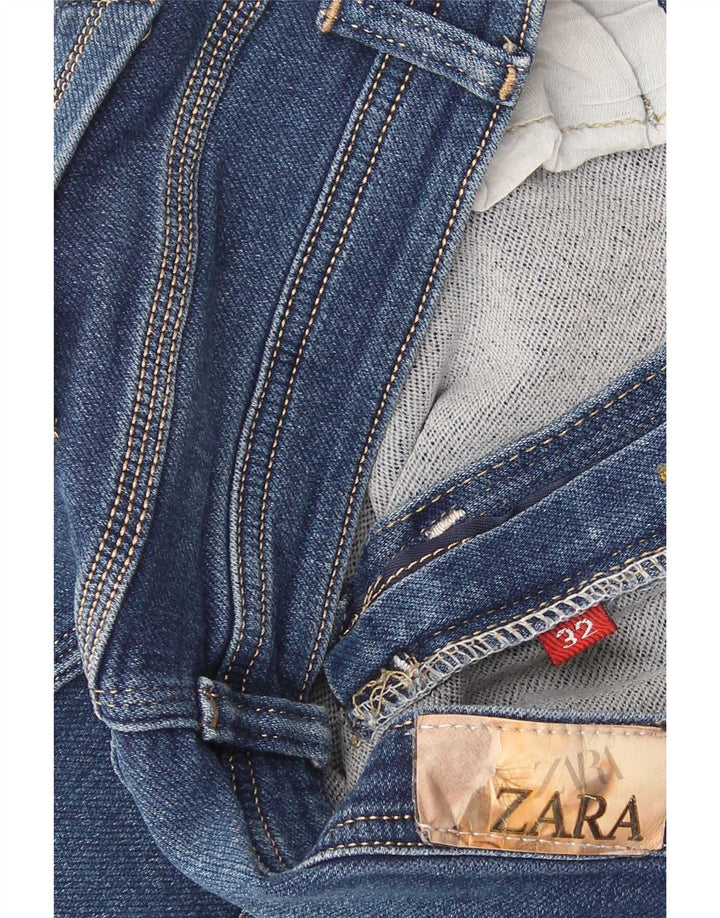 Zara Straight Jeans til kvinder W32 L25 Blå