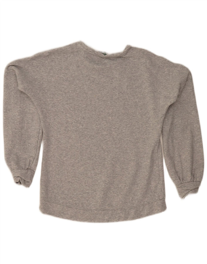 Puma Dame Sweatshirt Jumper UK 8 Lille Grå Bomuld