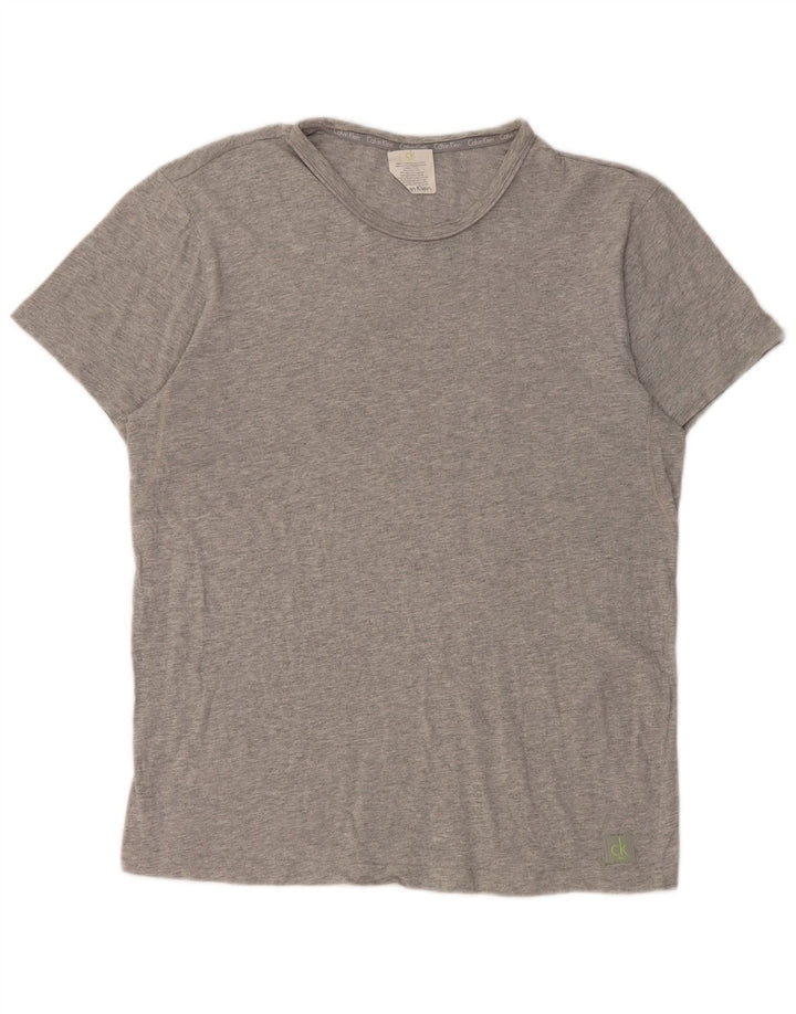 Calvin Klein Herre T-Shirt Top Medium Grey Flecked Bomuld