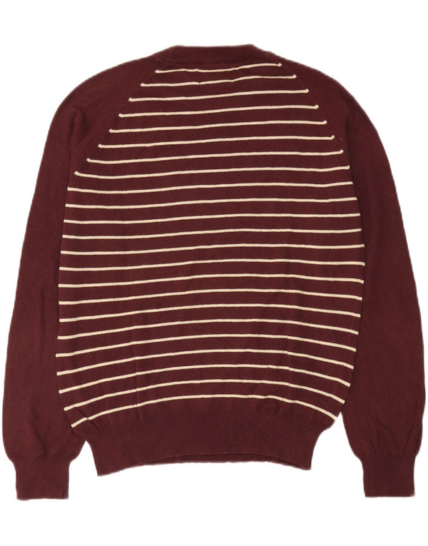 Foot Locker Herre Crew Neck Jumper Sweater Medium Burgundy stribet