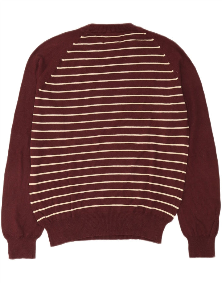 Foot Locker Herre Crew Neck Jumper Sweater Medium Burgundy stribet