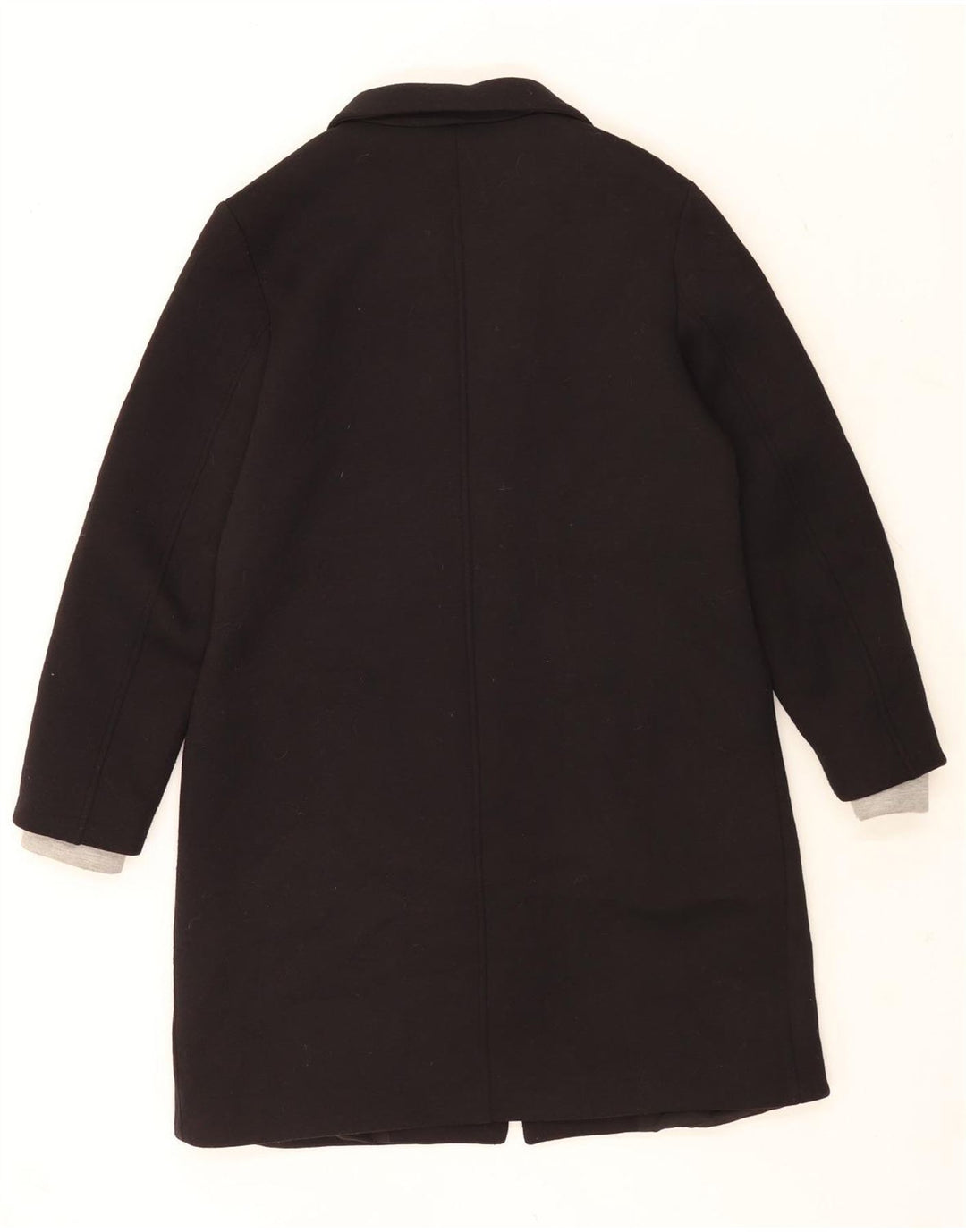 Zara Dame Overfrakke UK 14 Medium Sort Polyester
