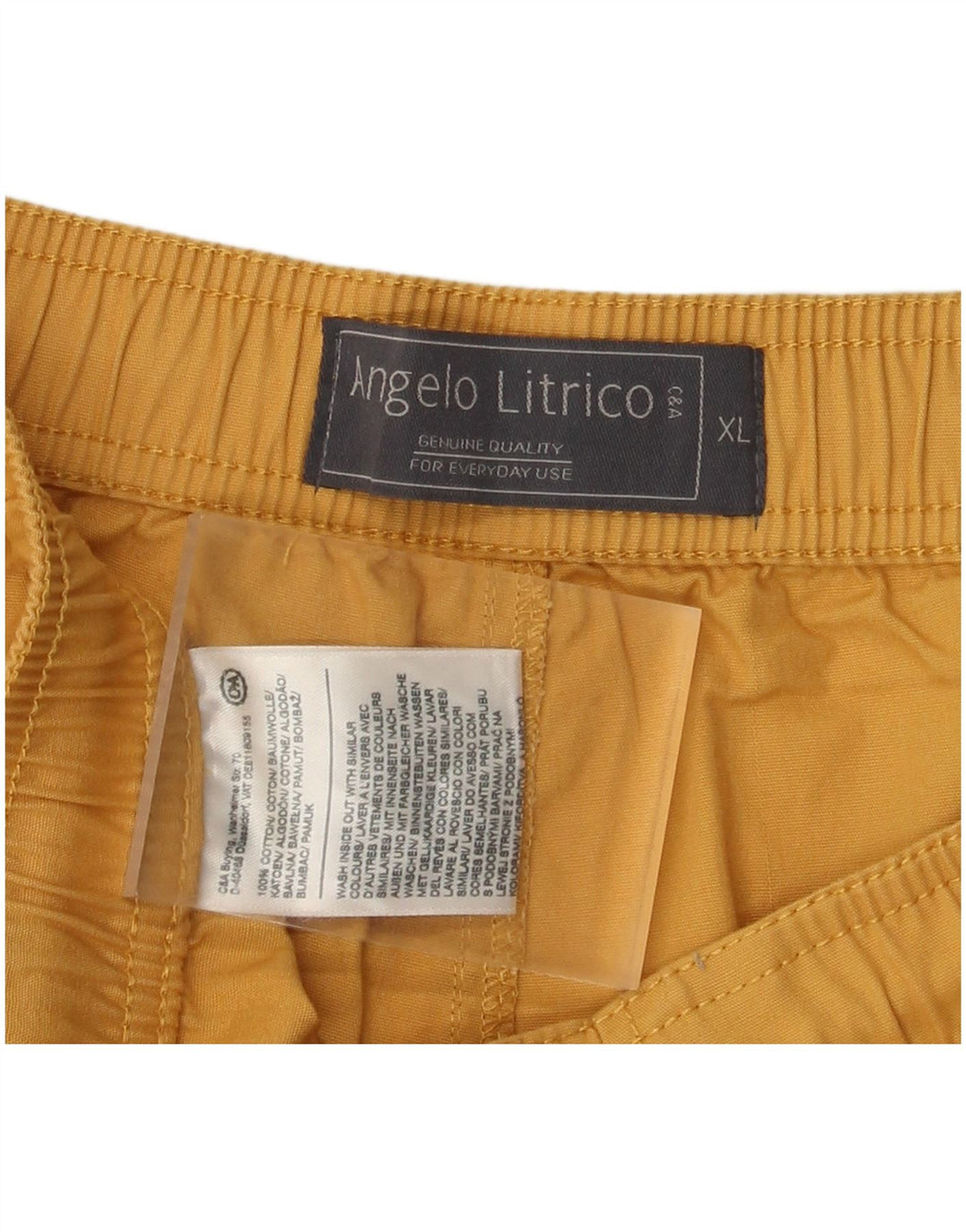 Angelo Litrico Herreshorts XL W40 Gul Bomuld