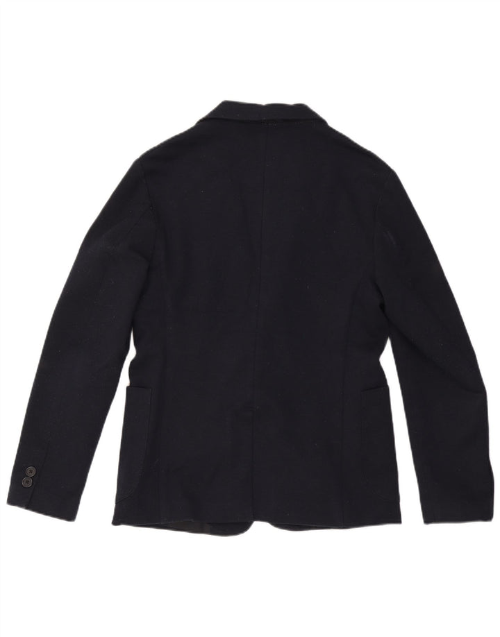 Zara Herre 2-knaps blazerjakke UK 38 Medium Navy Blue Polyester