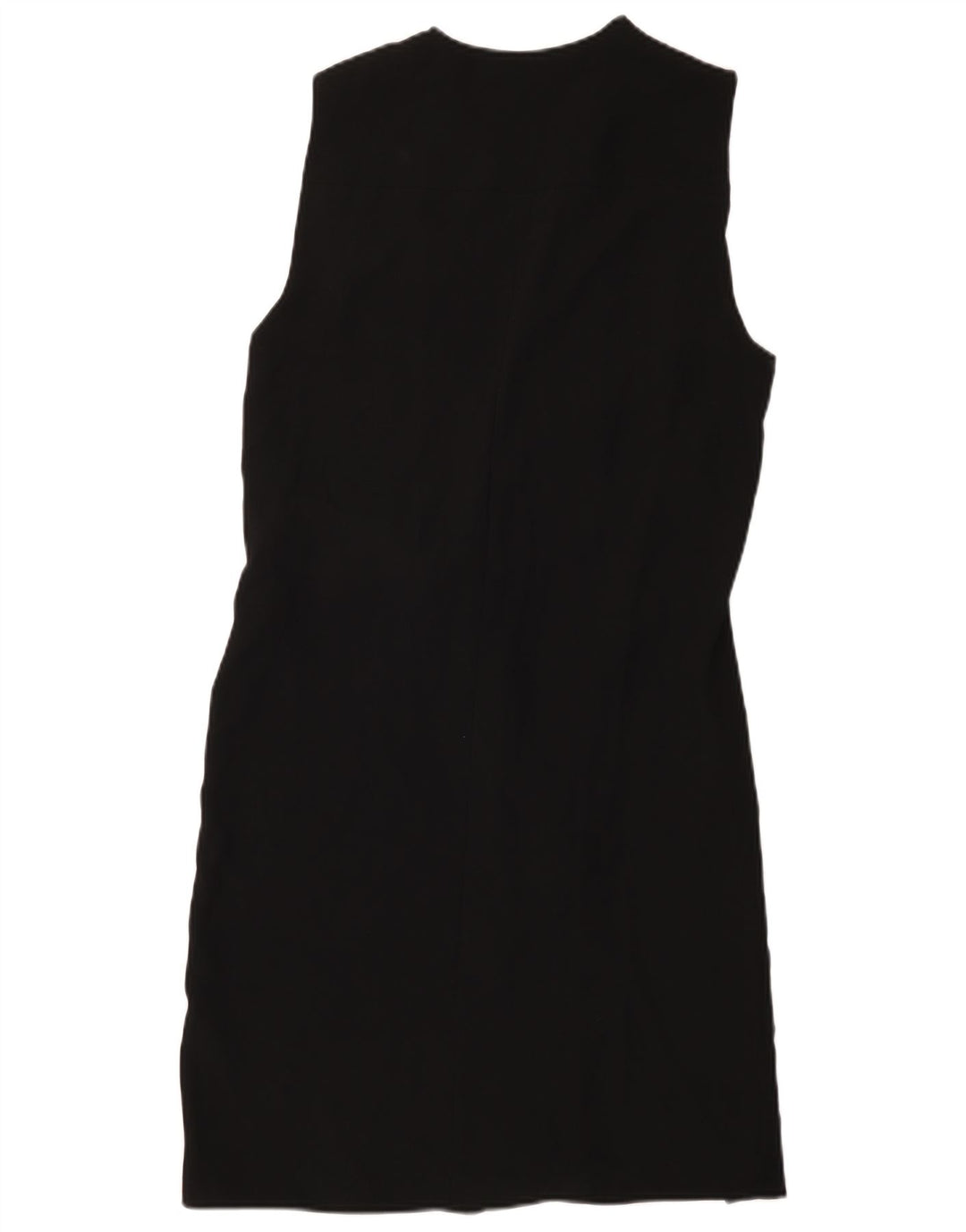 Zara Dame Sleeveless Wrap Dress UK 14 Medium Black