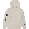CHAMPION Mens Graphic Hoodie Jumper Small White Cotton Vintage Champion and Second-Hand Champion from Messina Hembry 