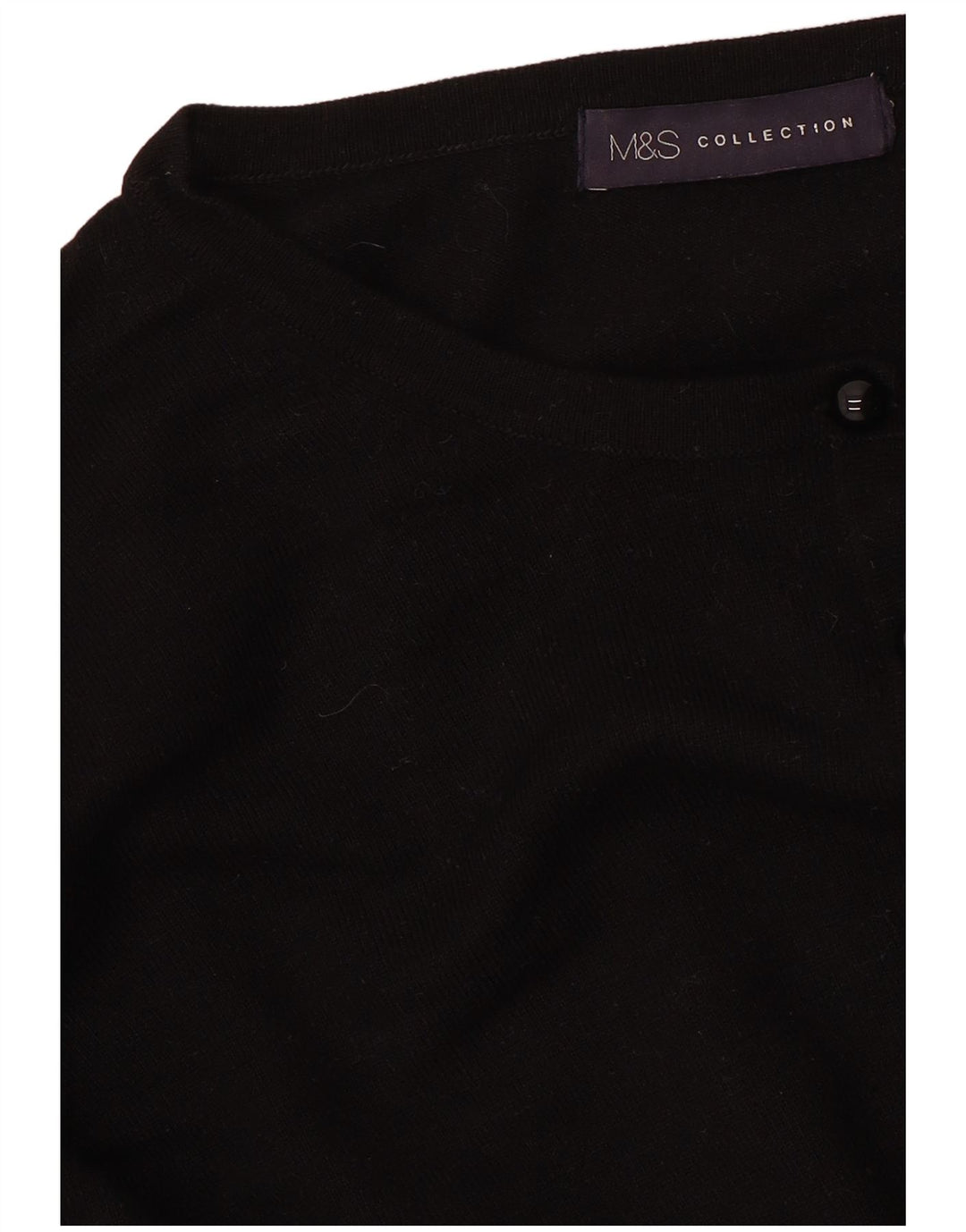 MARKS & SPENCER Dame Crop Cardigan Sweater UK 14 Medium Black