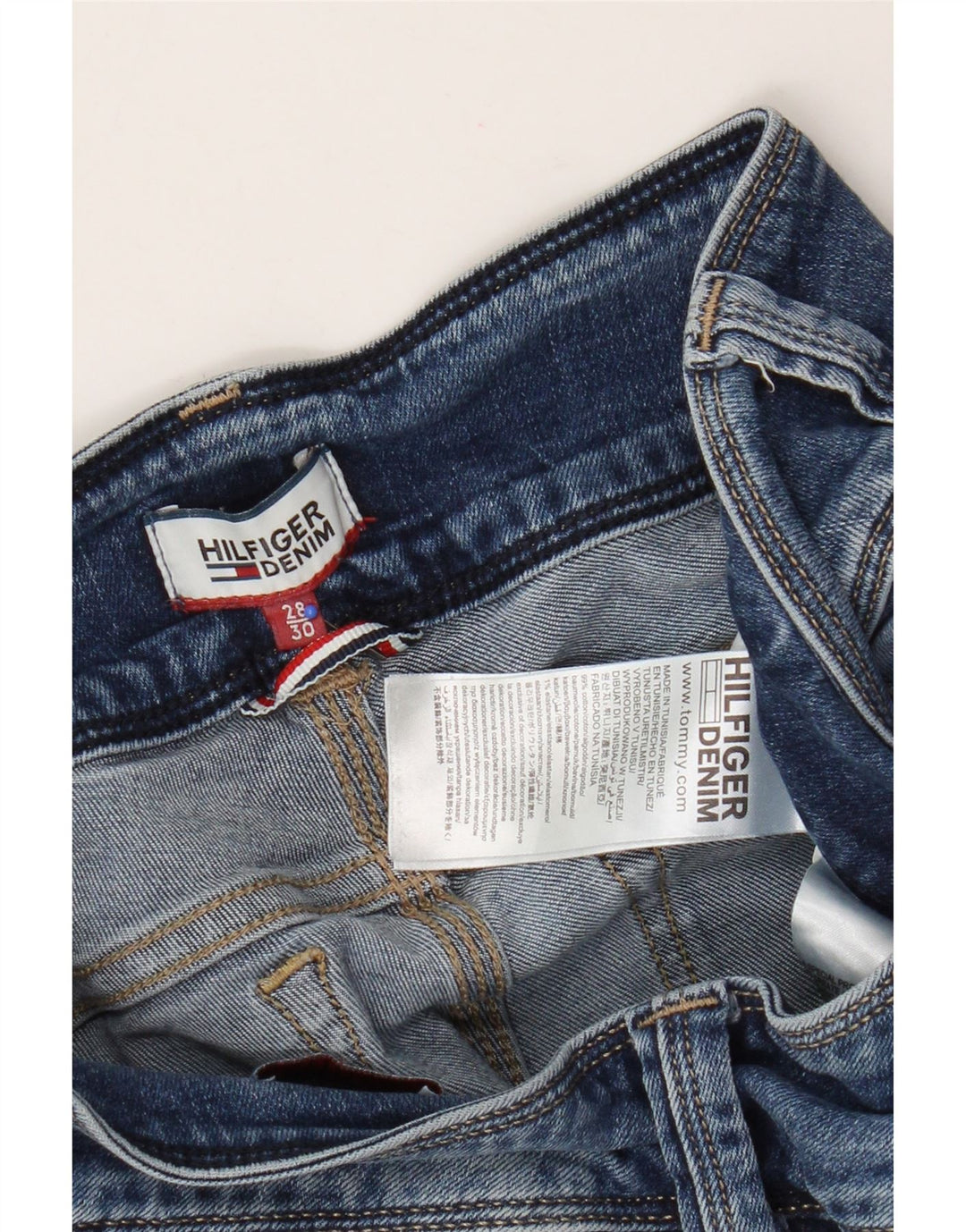 Tommy Hilfiger Dame Slim Jeans W28 L29 Blå Bomuld